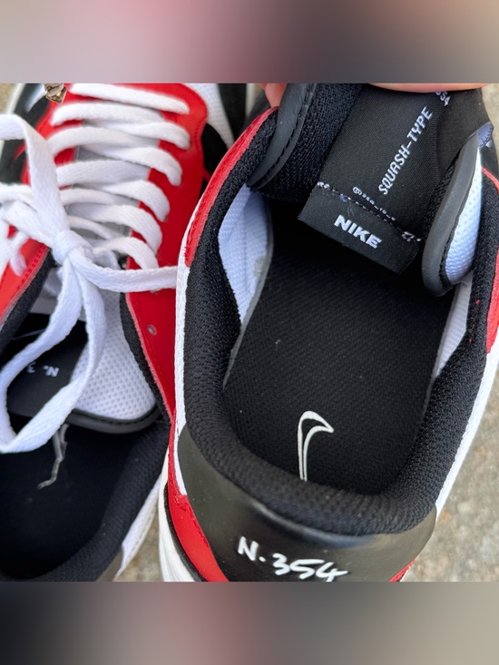 Nike Squash Type Black Toe Shoes Men’s US Size 8 White Red Casual CJ1640-103 main image 6